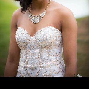 White Wedding Dress that was worn as a prom dress
